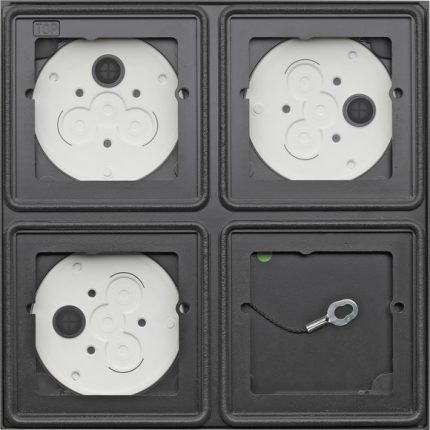 Корпус накладного монтажу 4 модуля 2х2 System 106, антрацит