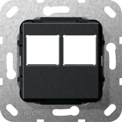 Накладка для Modular Jack RJ 45 2-м для гнізд LexCom, чорний