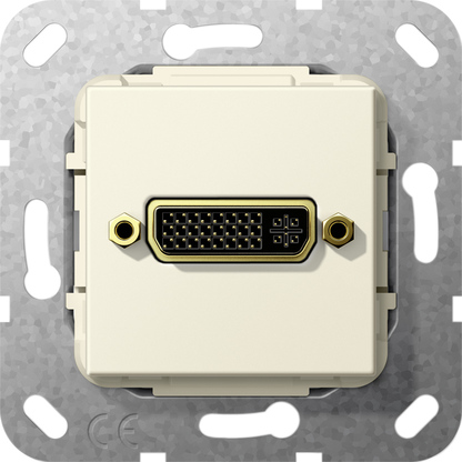 DVI (24+5) перехідник, кремовий глянцевий