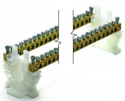 870KLSE24 Modul kit of terminal blocks 2 x 24 connections on DIN rail holder NPET3
