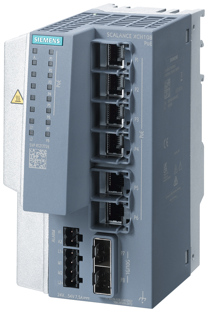 p_ik1_xx_3155p 6GK5108-2RS00-2FC2 SCALANCE XCH108PoE (6xGbit PoE, ... - Зображення 1