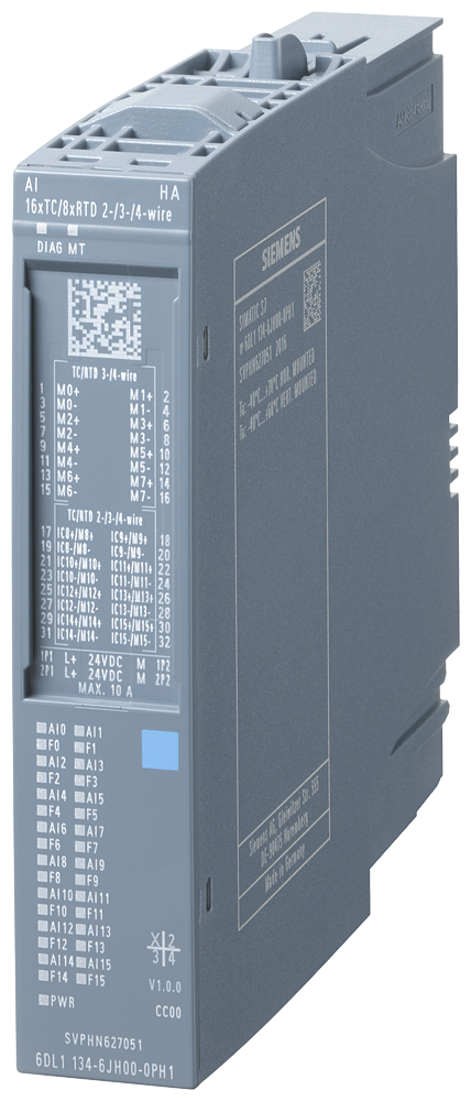 6DL1134-6JH00-0PH1 ET 200SP HA, AI 16XTC/8XRTD 2-/3...