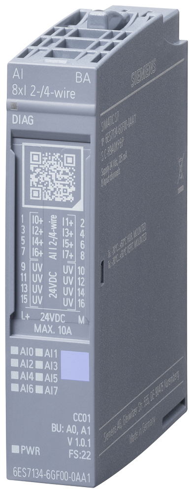 6AG2134-6GF00-4AA1 SIPLUS ET 200SP AI 8xI 2-/4-W BA...