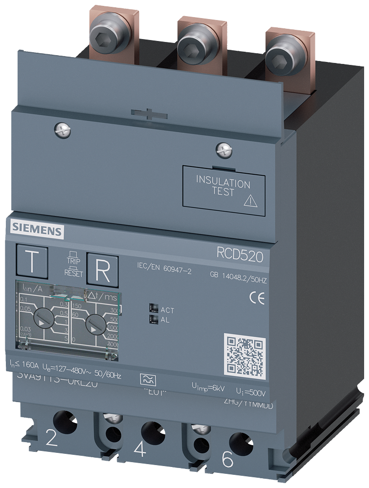 G_I202_XX_24398P 3VA9113-0RL20 RCD-MODULE RCD520 3P I=160A U=12... - Зображення 1