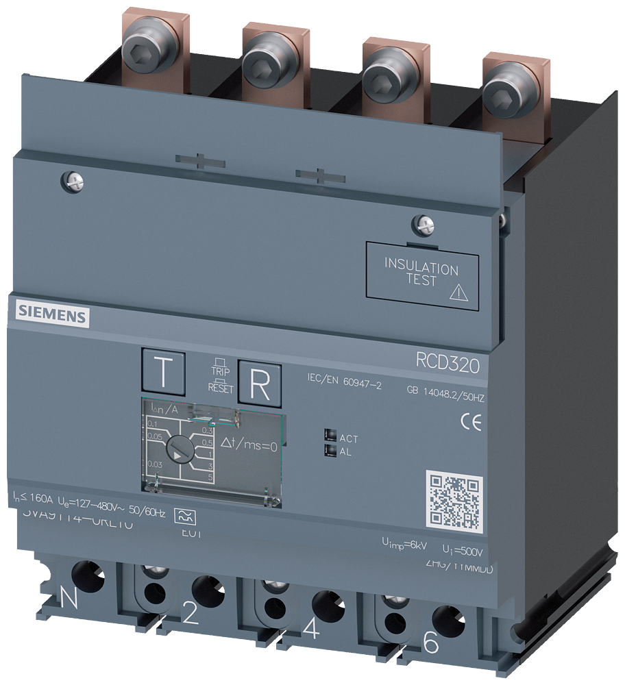 G_I202_XX_24402P 3VA9114-0RL10 RCD-MODULE RCD320 4P I=160A U=12... - Зображення 1