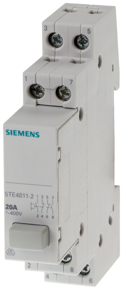 5TE4811-2 pushbutton,2NO/2NC,w latch,grey