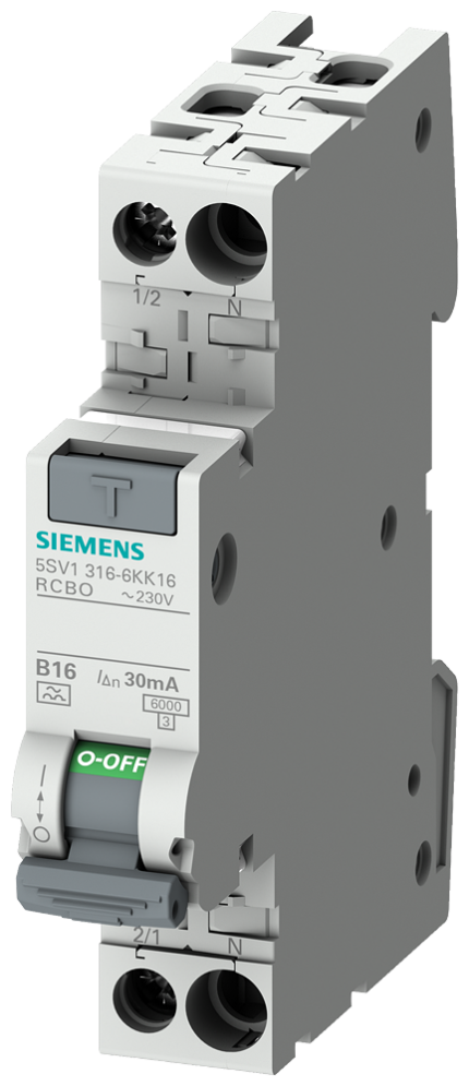 5SV1316-7LK10 RCBO compact 6kA Type A (G) 30mA...