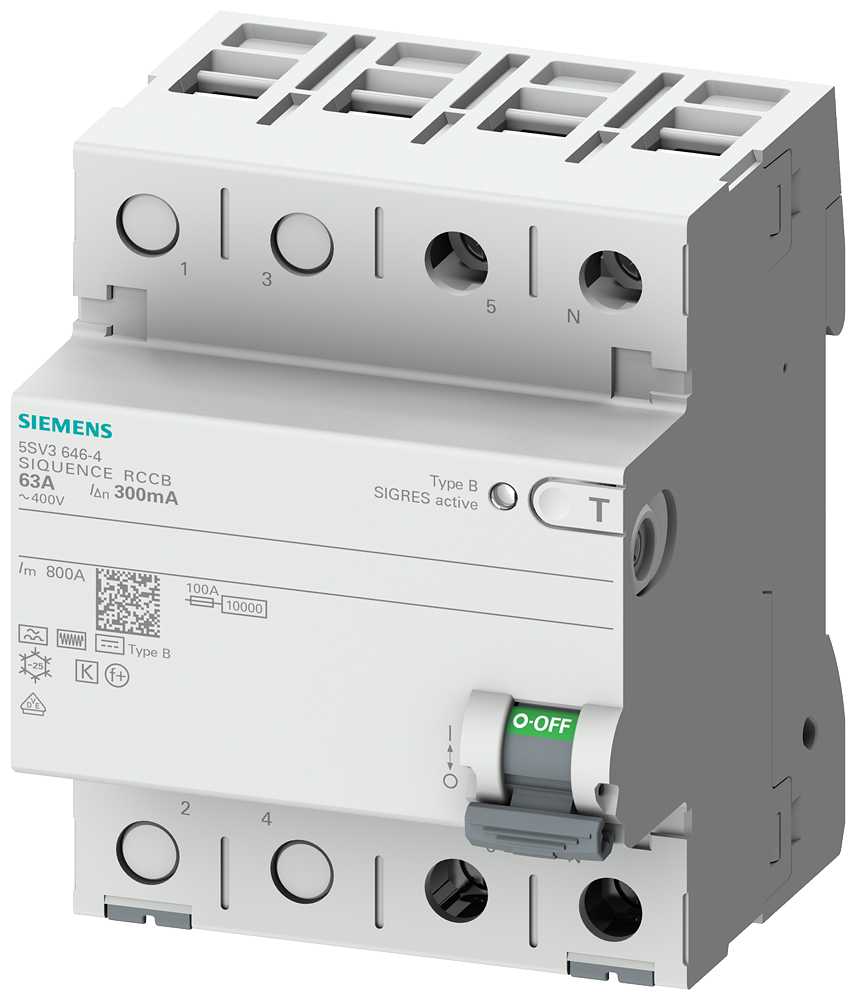 G_I202_XX_44268P 5SV3322-4 RCCB TYPE B 25/2 30MA 4MW - Зображення 1