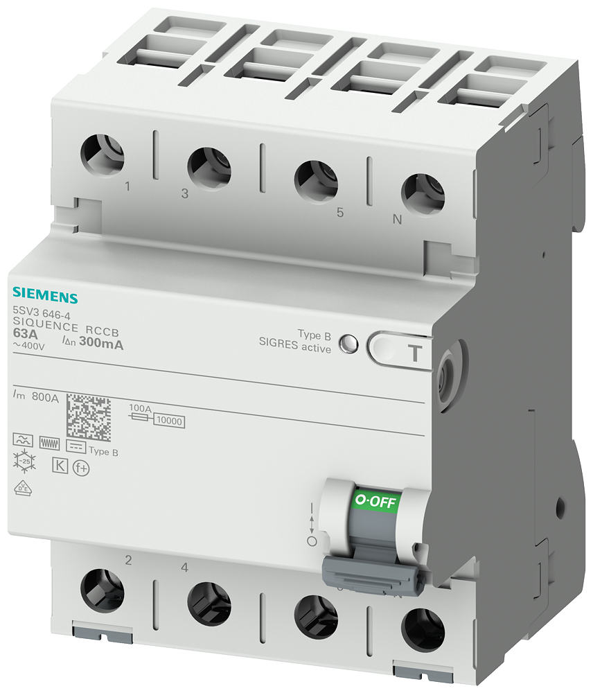 G_I202_XX_44269P 5SV3747-4 RCCB TYPE B 80/4 500MA 4MW - Зображення 1