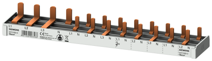 5ST3783-0 Pin Busbar 10mm2,1xRCCB 3p/N+8xC...