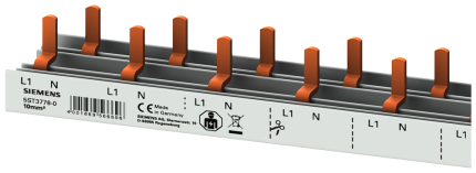 5ST3778-0 Pin Busbar 10mm2, 1p/N Comp+AS 1...