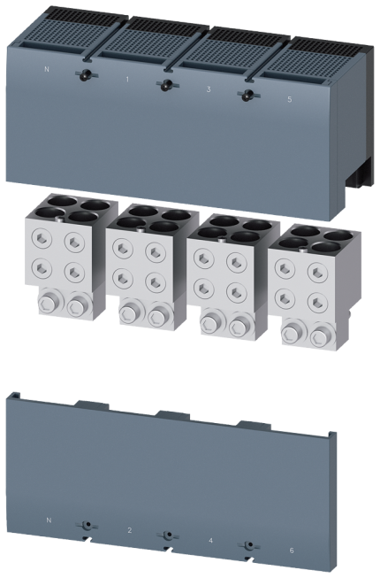 3VA9604-0JC44 Wire connector, 4 pcs.