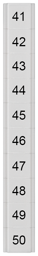 8WH8141-2AB45 LABELS,FLAT,TRANSV.,41-50, S. 5