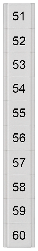 8WH8141-2AB55 LABELS,FLAT,TRANSV.,51-60, S. 5