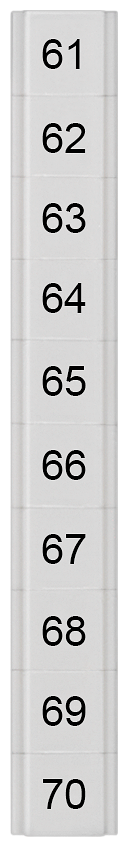 8WH8141-2AB65 LABELS,FLAT,TRANSV.,61-70, S. 5
