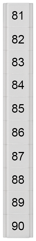8WH8141-2AB85 LABELS,FLAT,TRANSV.,81-90, S. 5