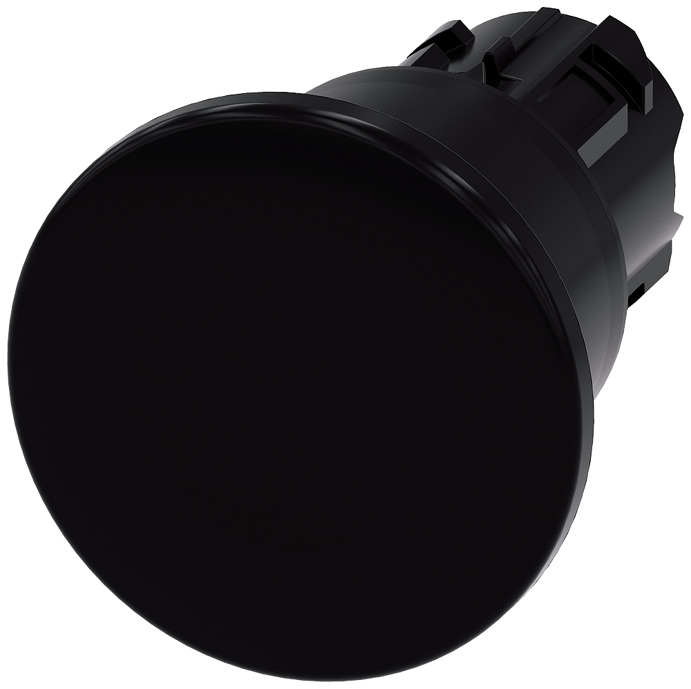 G_IC03_XX_06708P 3SU1000-1BA10-0AA0 Mushroom pushbutton, 40mm, black - Зображення 1
