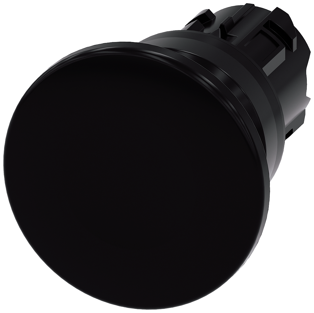 G_IC03_XX_06721P 3SU1000-1BD10-0AA0 Mushroom pushbutton, 40mm, black - Зображення 1