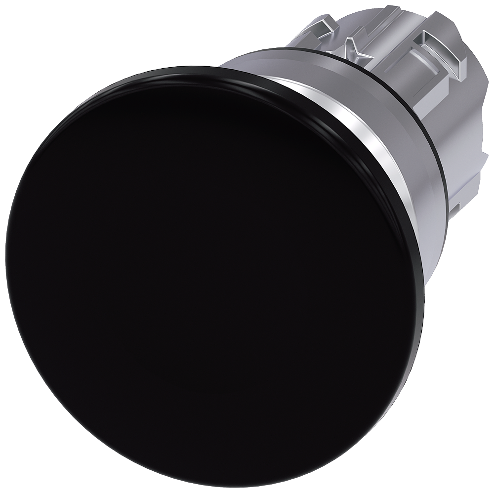 G_IC03_XX_06723P 3SU1050-1BD10-0AA0 Mushroom pushbutton, 40mm, black - Зображення 1