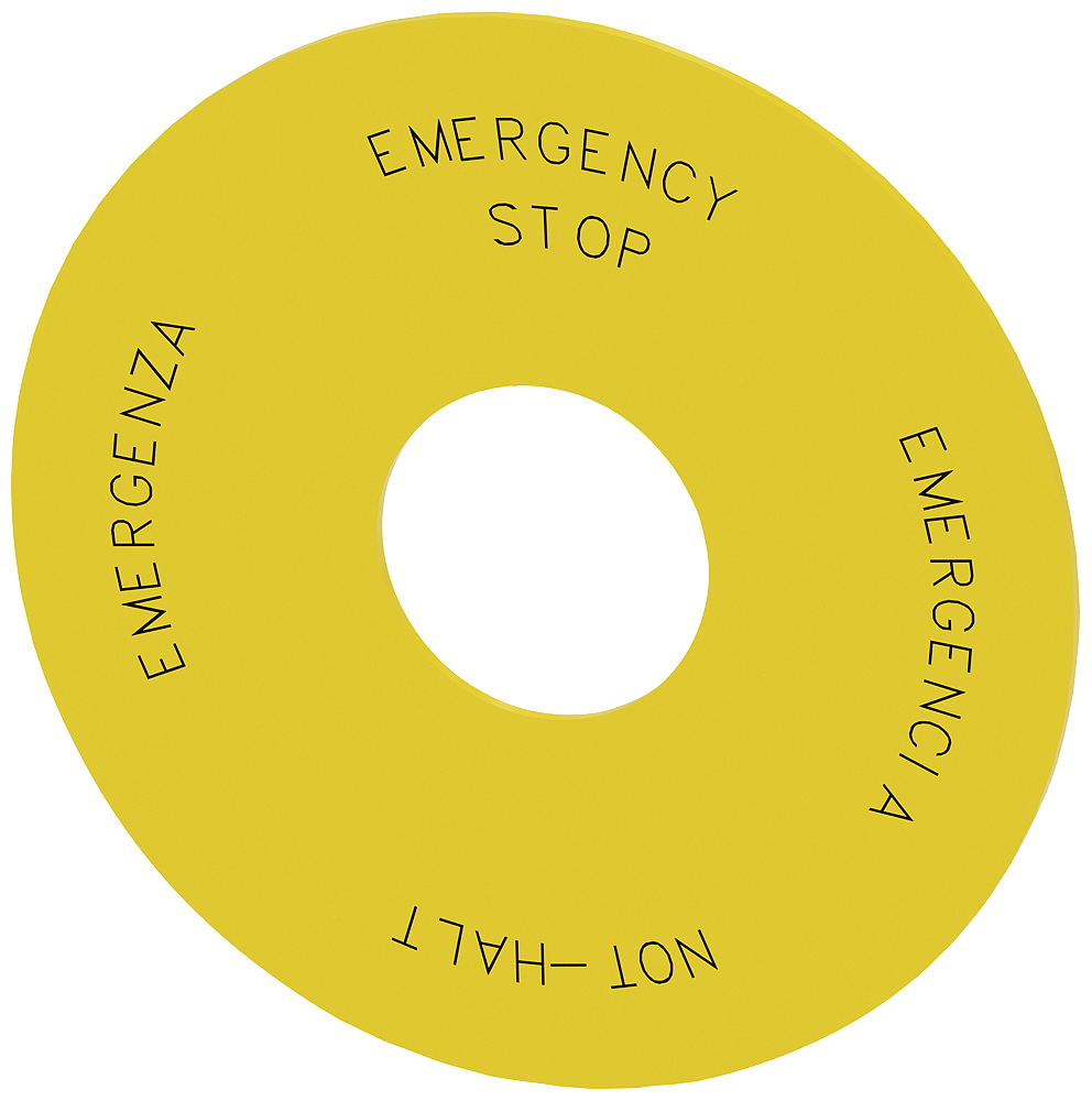 G_IC03_XX_06805P 3SU1900-0BC31-0NB0 EMERGENCY STOP backing plate, ye... - Зображення 1