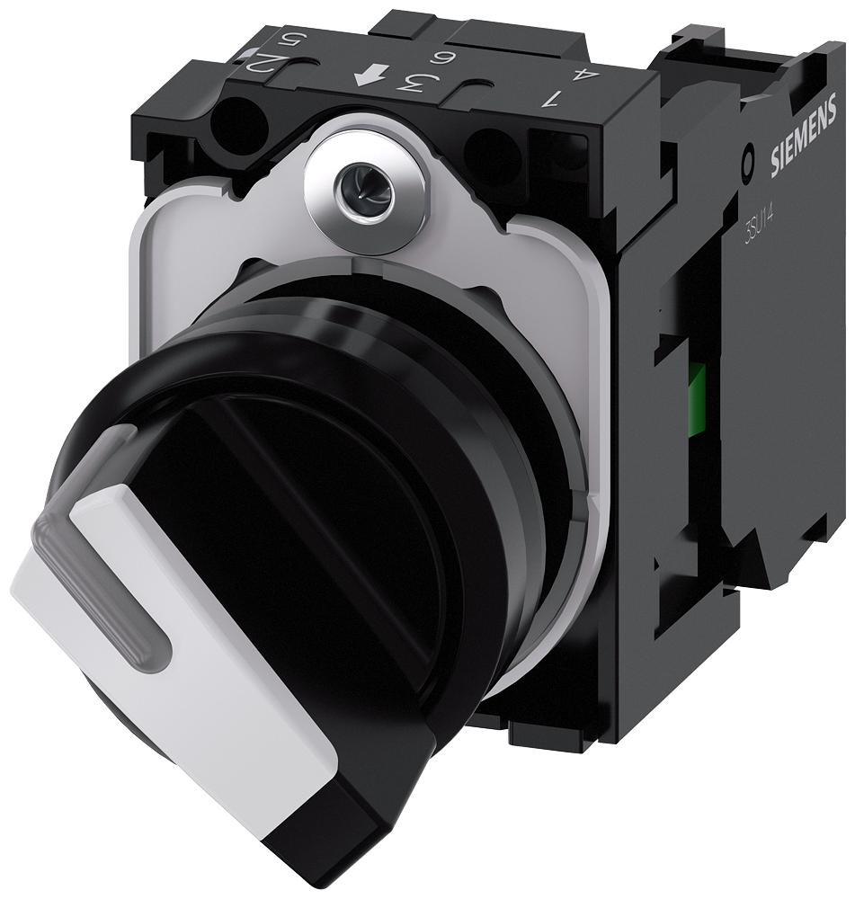 G_IC03_XX_06815P 3SU1100-2BF60-1BA0 Selector switch, O-I, black, white - Зображення 1