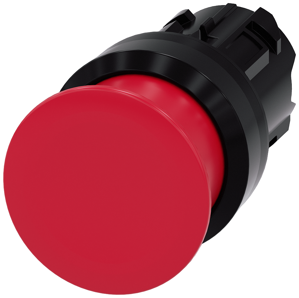 G_IC03_XX_06841P 3SU1000-1AD20-0AA0 Mushroom pushbutton, 30mm, red - Зображення 1