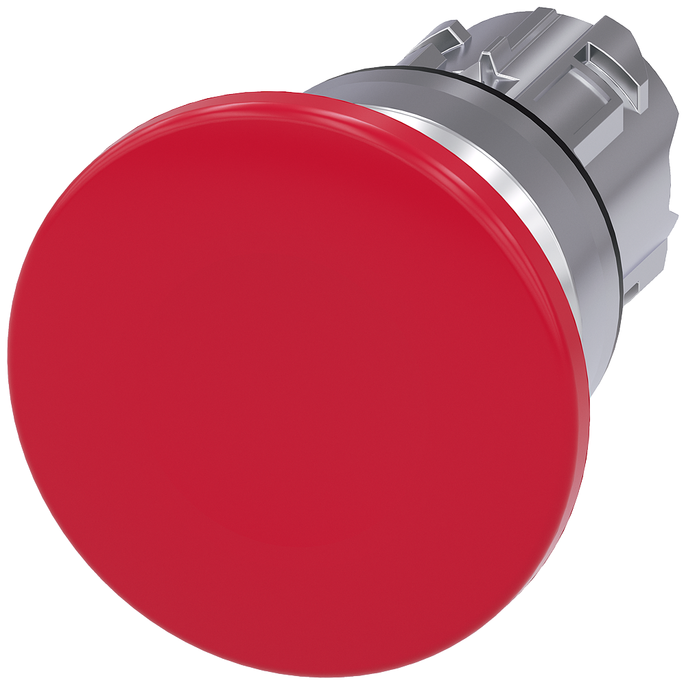 G_IC03_XX_06845P 3SU1050-1BD20-0AA0 Mushroom pushbutton, 40mm, red - Зображення 1