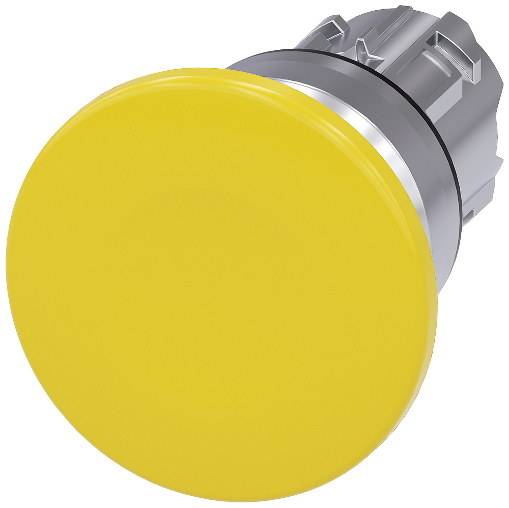 G_IC03_XX_06946P 3SU1050-1BD30-0AA0 Mushroom pushbutton, 40mm, yellow - Зображення 1