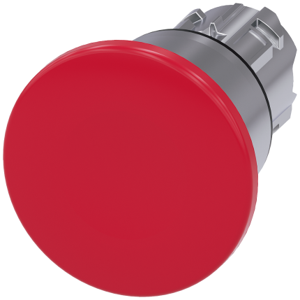 3SU1050-1BA20-0AA0  Mushroom pushbutton, 40mm, red