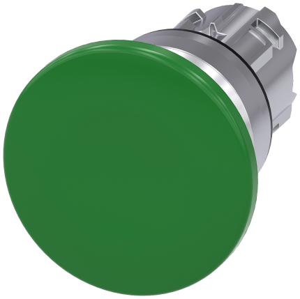 3SU1050-1BD40-0AA0 Mushroom pushbutton, 40mm, green