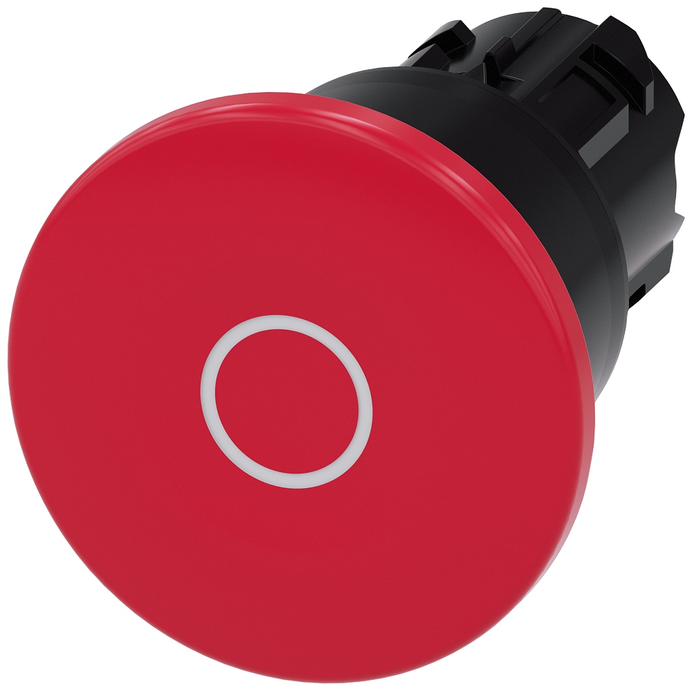 G_IC03_XX_07139P 3SU1000-1BA20-0AD0 Mushroom pushbutton, 40mm, red - Зображення 1