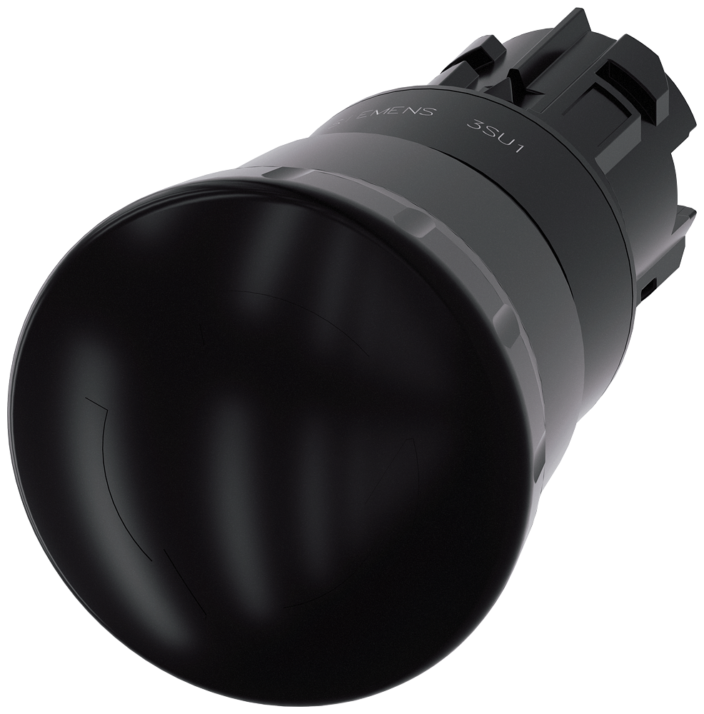 G_IC03_XX_07202P 3SU1000-1HB10-0AA0 Mushroom pushbutton, 40mm, black - Зображення 1