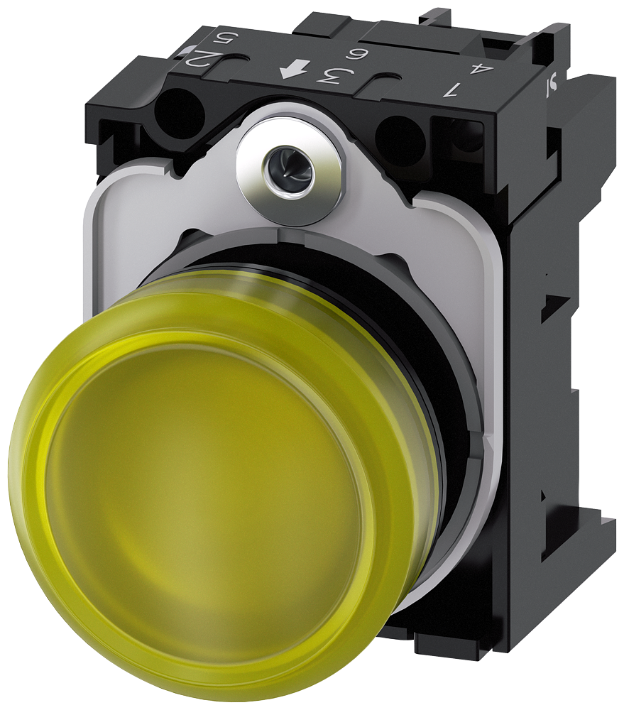 G_IC03_XX_07297P 3SU1106-6AA30-1AA0 Indicator light, yellow - Зображення 1