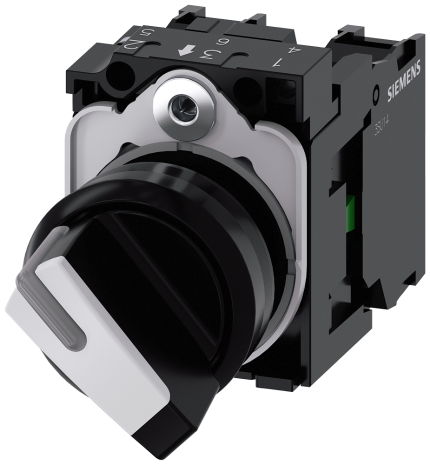 3SU1100-2BF60-1MA0 Selector switch, O-I, black, white