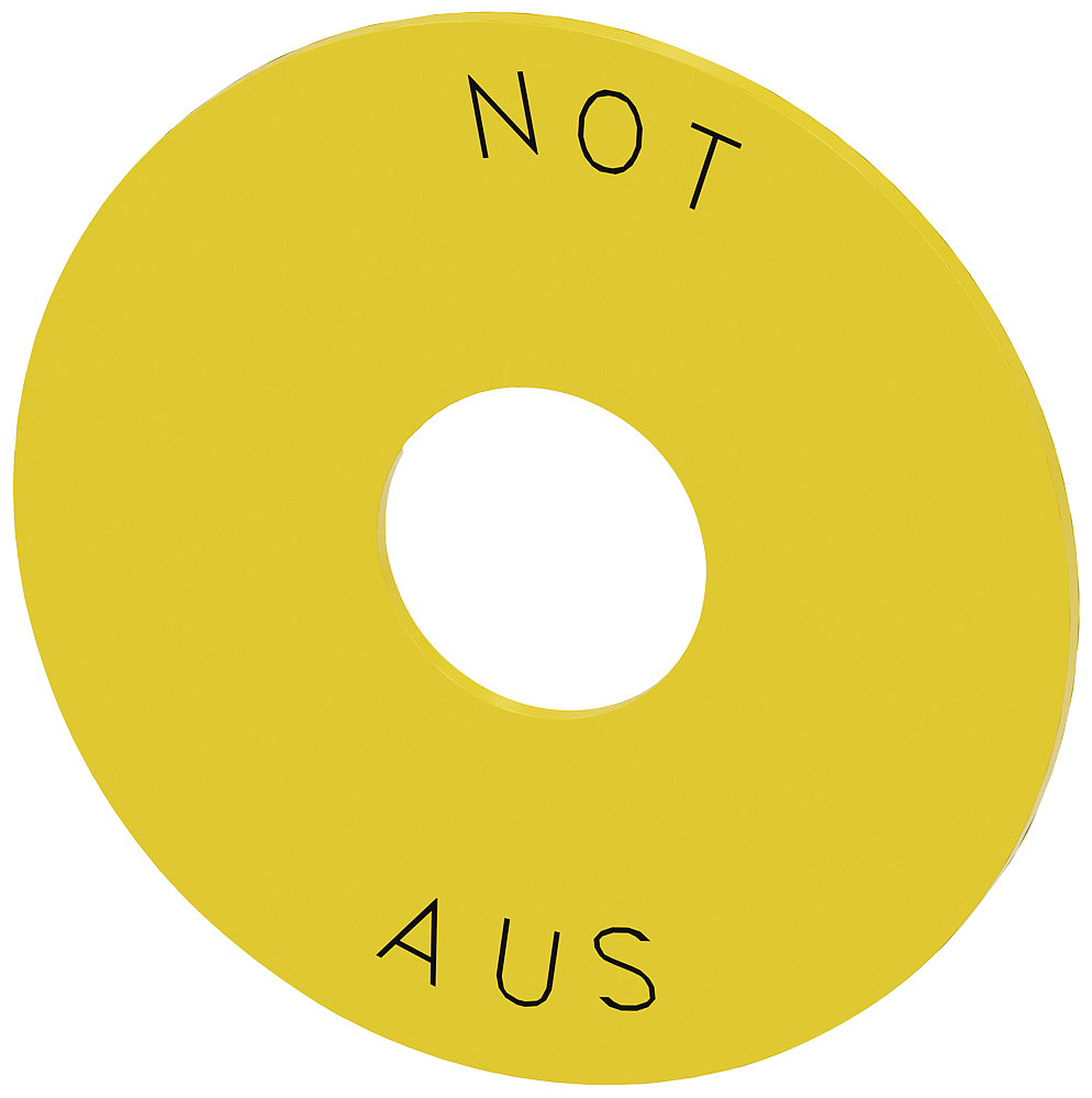 G_IC03_XX_07394P 3SU1900-0BB31-0AS0 EMERGENCY STOP backing plate, ye... - Зображення 1