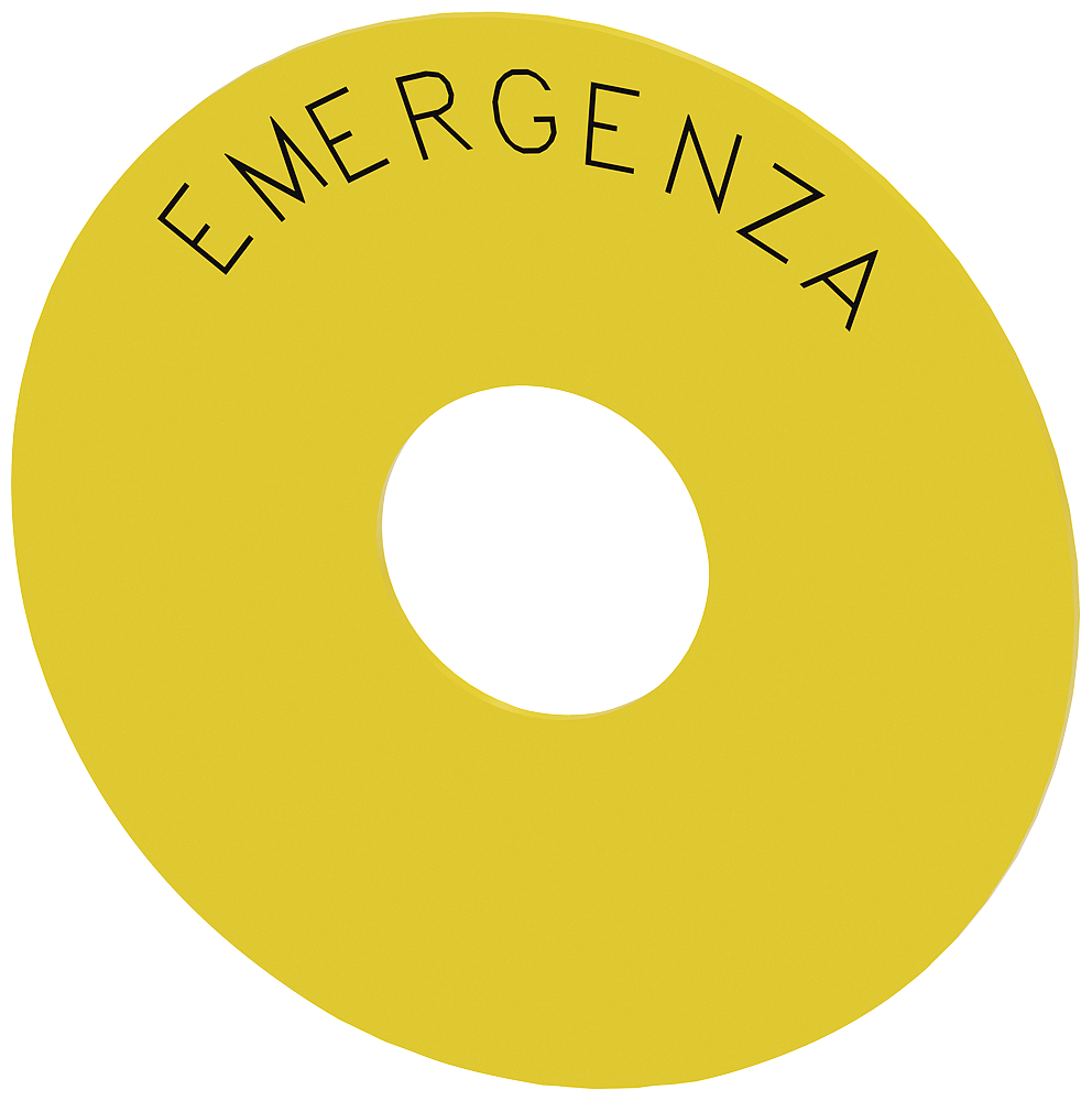 G_IC03_XX_07742P 3SU1900-0BC31-0JA0 EMERGENCY STOP backing plate, ye... - Зображення 1