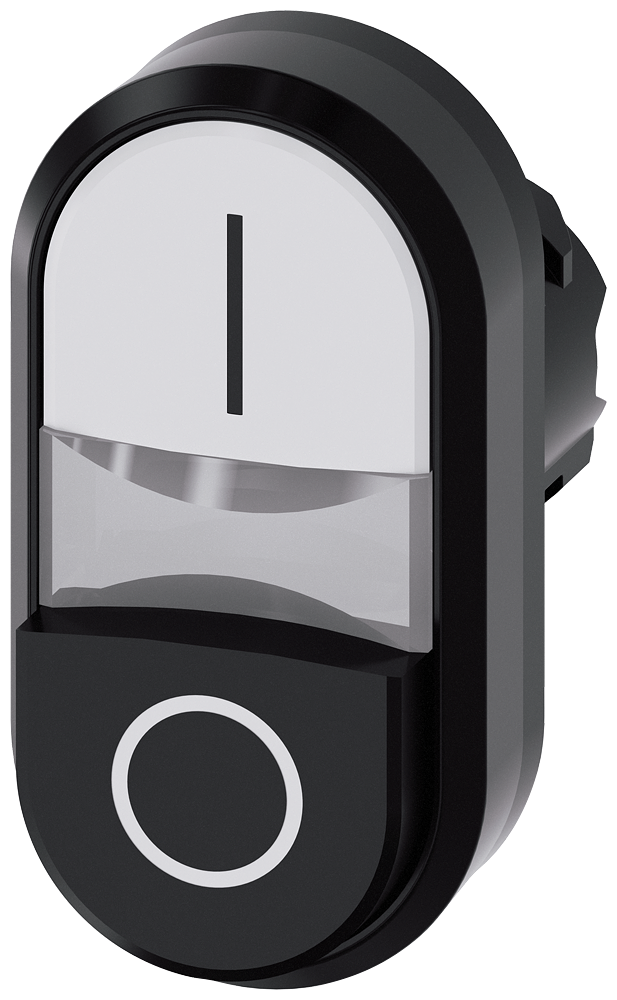 G_IC03_XX_08323P 3SU1000-3BB61-0AK0 Twin pushbutton, white, black - Зображення 1