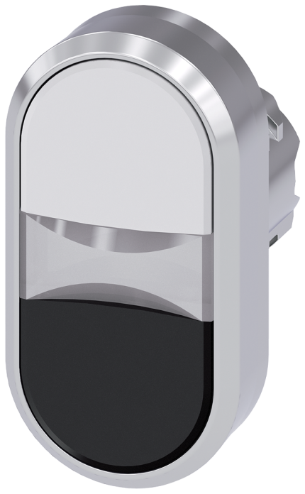 3SU1050-3AB61-0AA0 Twin pushbutton, white, black