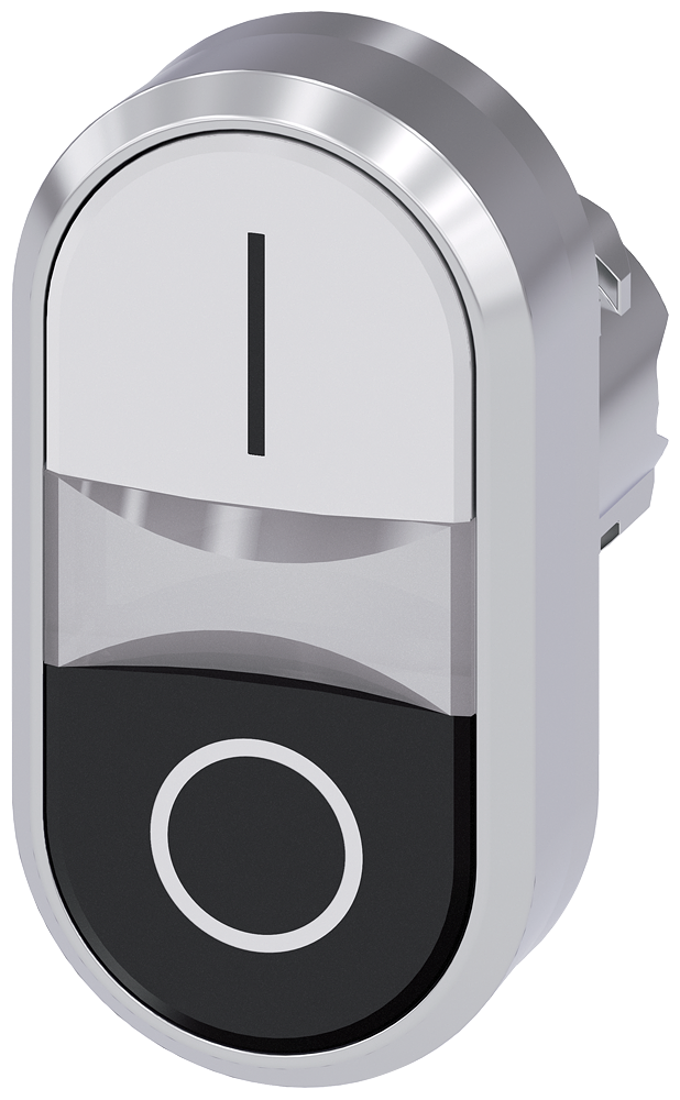 G_IC03_XX_08377P 3SU1050-3AB61-0AK0 Twin pushbutton, white, black - Зображення 1