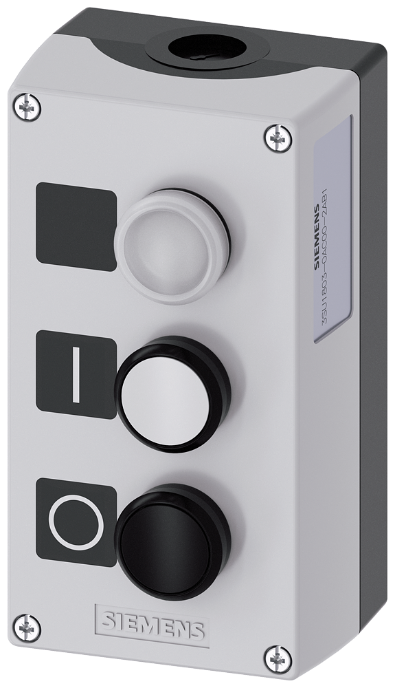 G_IC03_XX_08510P 3SU1803-0AC00-2AB1 Enclosure plastic, 3 control points - Зображення 1