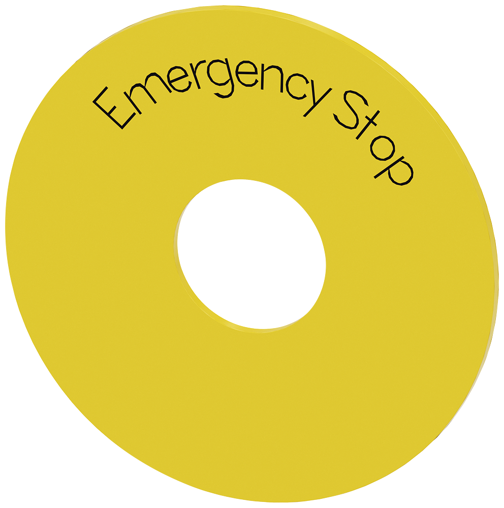 G_IC03_XX_22978P 3SU1900-0BB31-0DA0 EMERGENCY STOP backing plate, ye... - Зображення 1