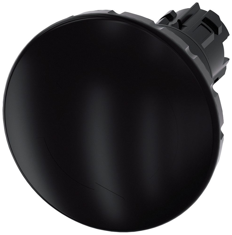 G_IC03_XX_24124P 3SU1000-1JB10-0AA0 Mushroom pushbutton, 60mm, black - Зображення 1