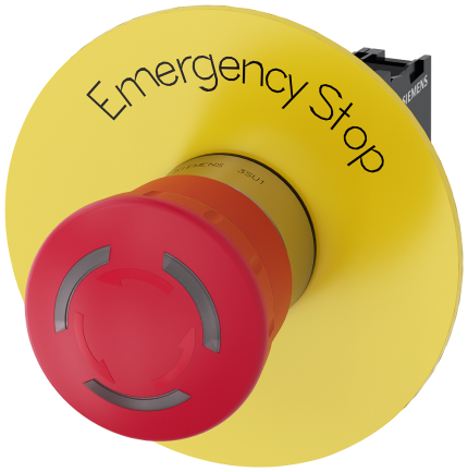 3SU1158-1HB20-1PT0  Illu. EMERG. STOP mush. pushb., ...
