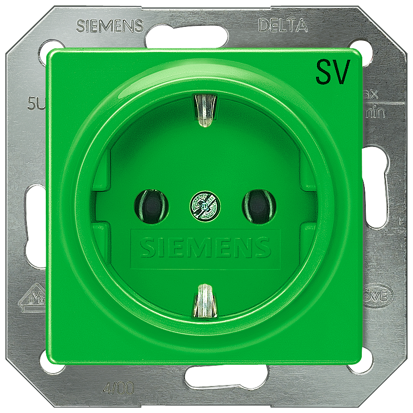 P_I201_XX_02889P 5UB1910 I-SYST. SOCKET OUTLET GREEN - Зображення 1