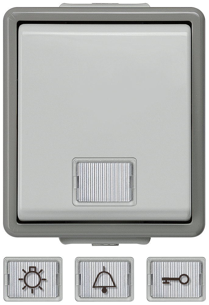 P_I201_XX_03911P 5TD4701 DELTA FL.AP IP44,P.BUTTON NEUTRAL - Зображення 1