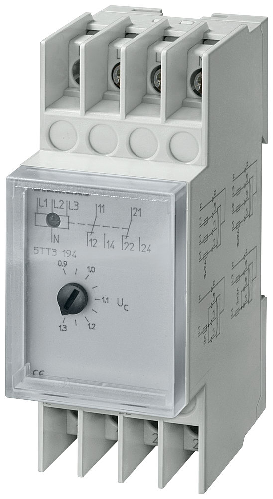 P_I201_XX_04545P 5TT3195 VOLTAGE RELAY ASYM. 0,9/1,3 - Зображення 1
