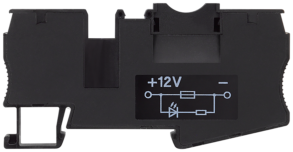 P_I201_XX_05048P 8WH2000-1BG38 FUSE TERM. W. LED 24V, BLACK - Зображення 1