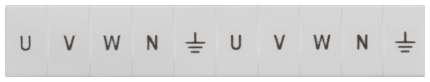 8WH8120-3AA25 LABELS, U,V,W,N, , S. 6