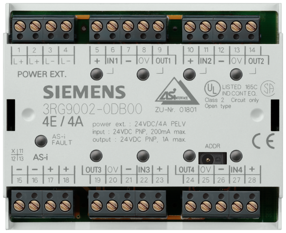 P_NSA0_XX_00422P 3RG9002-0DC00 AS-INTERFACE MODULE 4I/4O, F90 - Зображення 1