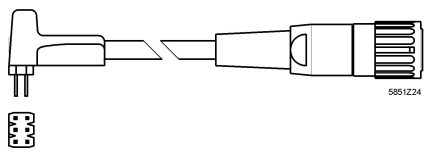 Connecting cable 2.5 m, with 6 pole pflu